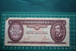 currency banknote ungarn 100 forint 1975
