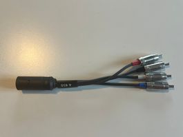 Verbindungskabel, 4 Cinchstecker zu 5 - pol Buchse