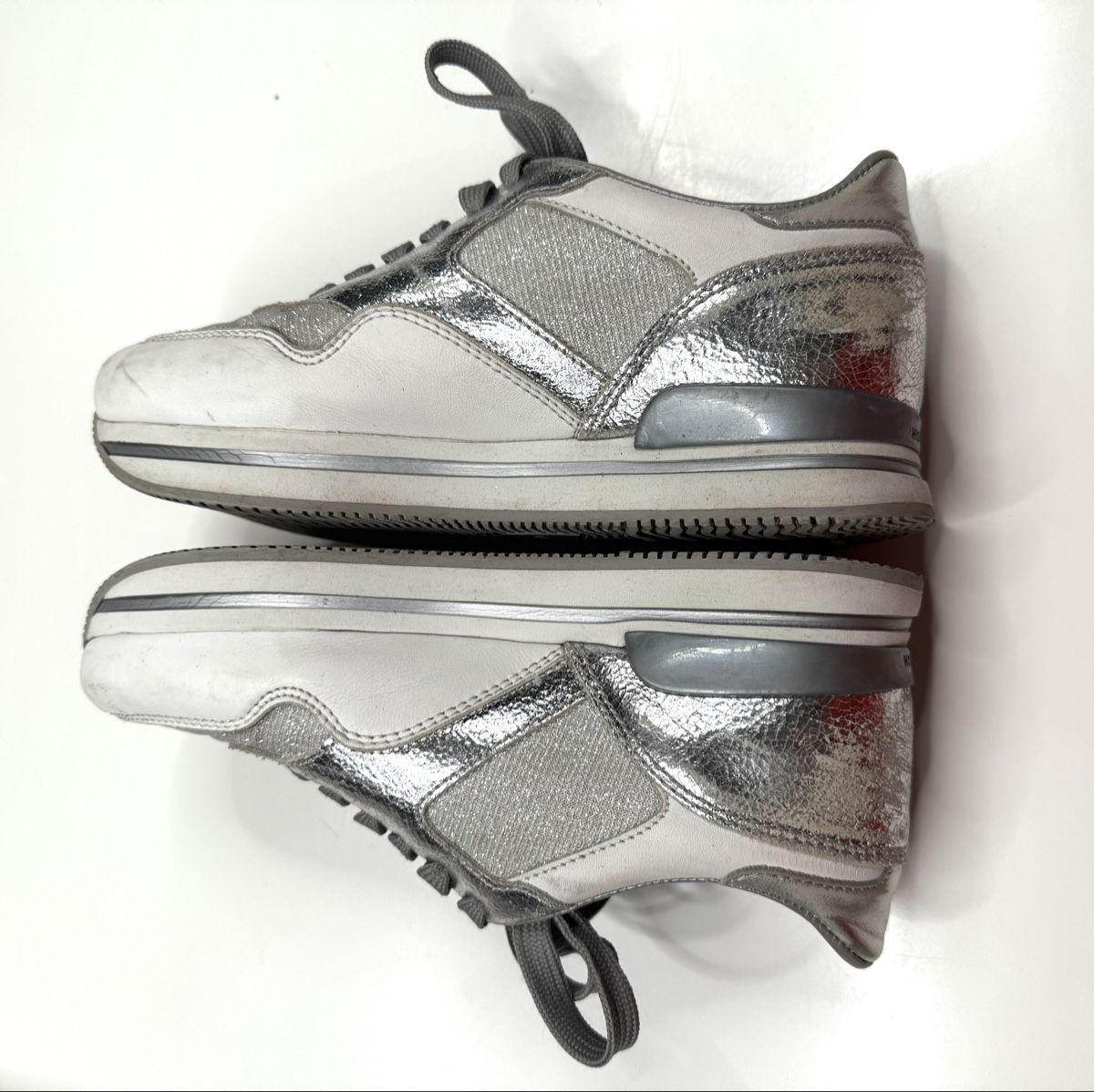 Hogan Scarpe da donna: Hogan Sneaker, Grösse 37.5, Silber-Weiss – Usato da Meggen venduto da kammann 4