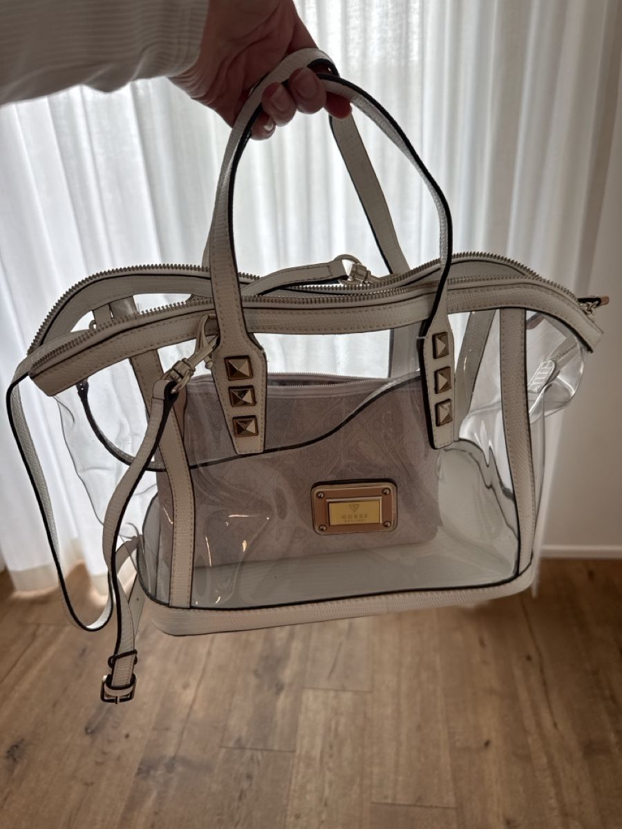 Guess Borse da donna: Guess Tasche transparent/ weiß – Usato da Kilchberg ZH venduto da Mskb