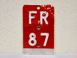 FR 87 VELONUMMER - FAHRRADSCHILD 1987