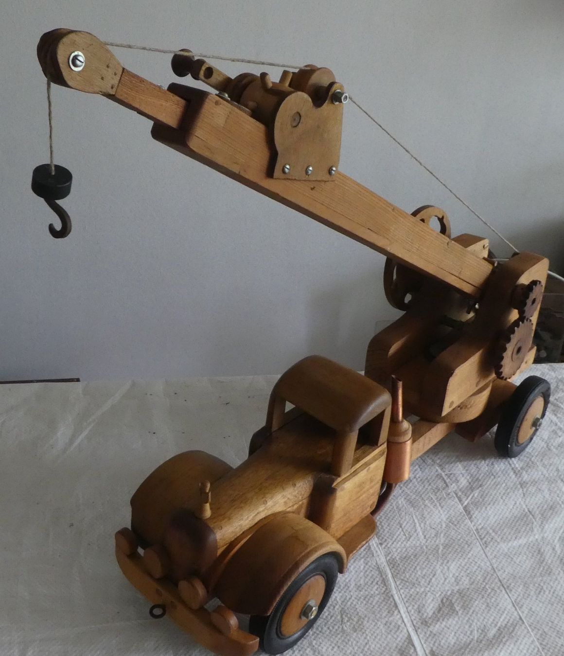 Giocattoli: Holzspielzeug, Kranwagen. – Nuovo (secondo la descrizione) da Diessenhofen venduto da Hundeseele 2
