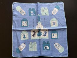 Chic vintage Taschentuch 💙 50er Jahre Katzenmotiv 💙