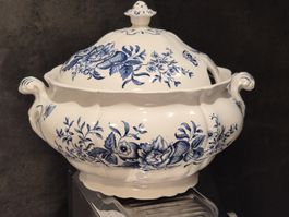 Grosse Vintage Terrine mit Deckel – Booths England Peony 2L.