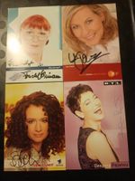 TV Mix - 4 signierte Autogrammkarten - Set