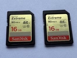 SD-Karten SanDisk Extreme 16 GB (2 Stück)
