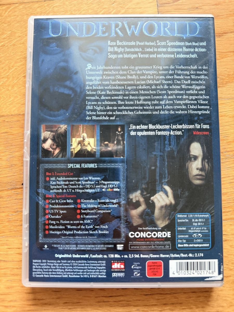 Alle DVDs: Underworld - DVD Extended Cut 2 Disc Set – Gebraucht aus Kölliken von nerdorado 1