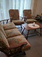 Vintage-Bijou: Rustikale Sitzgruppe Eiche Massiv 4-teilig