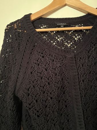 CAROLL Damen Strickjacke / Bolero schwarz Grösse 42