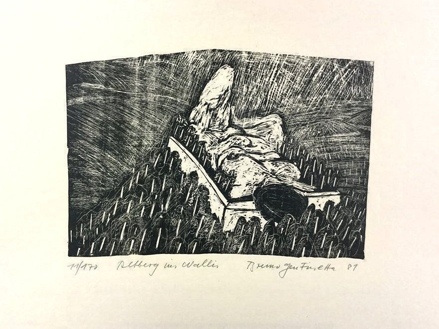 Xilografie: Bruno Gentinetta Holzschnitt 1981 – Nuovo (secondo la descrizione) da grenchen venduto da Belarte