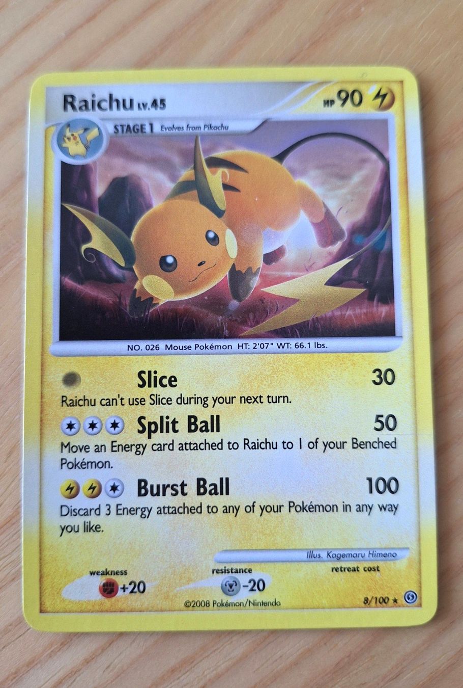 Pokémon Sammelbilder & Trading cards: Raichu #8 Pokemon Stormfront – Gebraucht aus Sugiez von eLCangri90