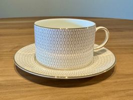 Wedgwood « Arris » – tasse & soucoupe – Fine Bone China
