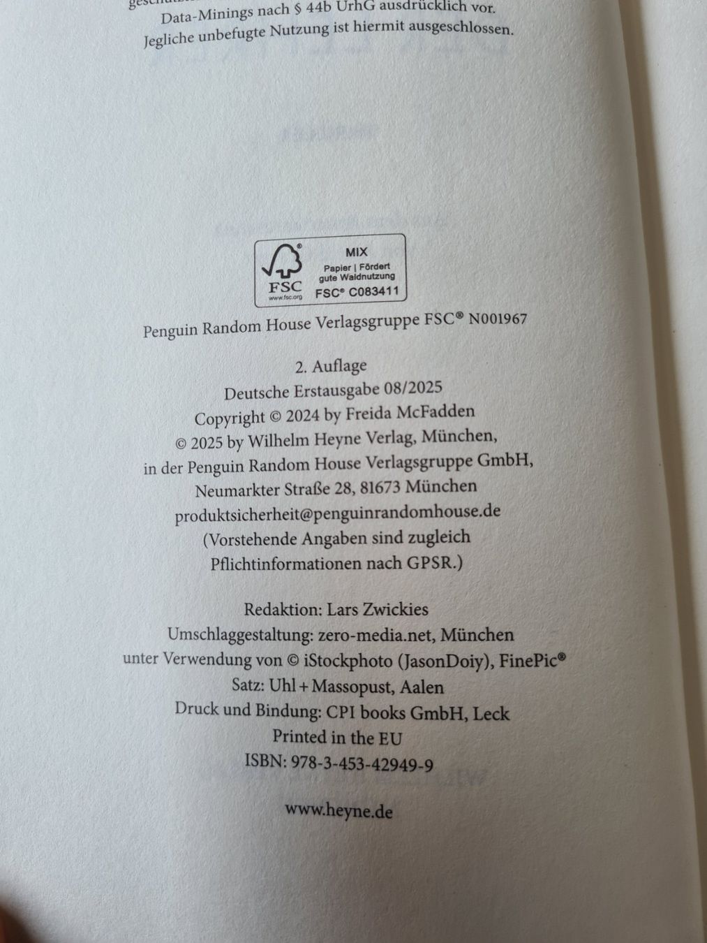 Libri: Der Lehrer von Freida McFadden – Usato da Oberwil BL venduto da Spieltopia 1