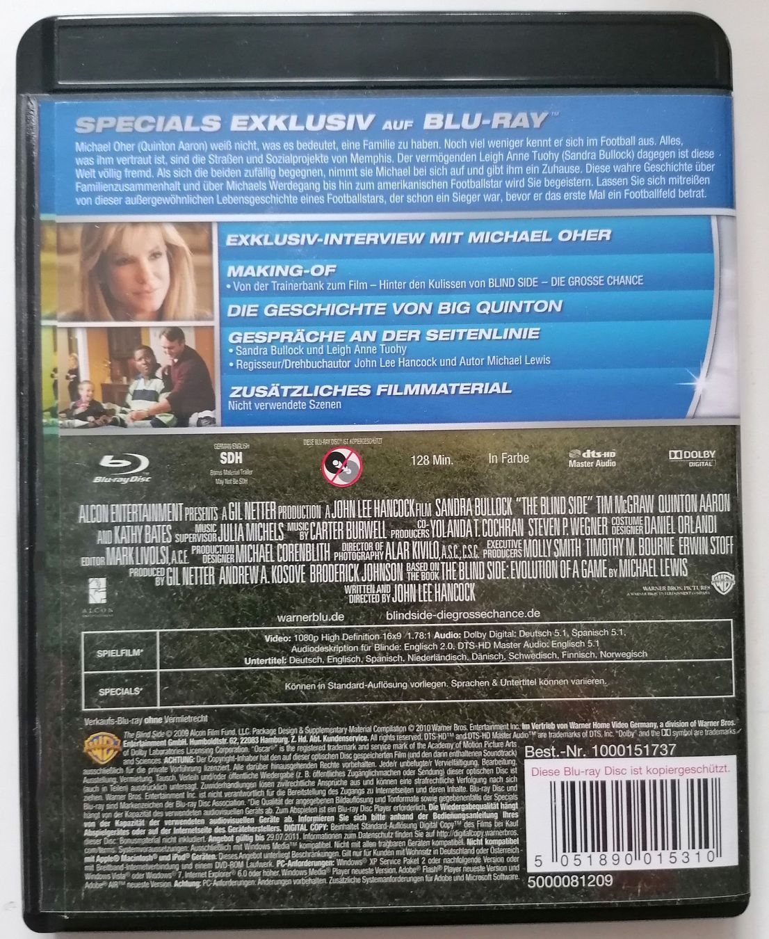 Tutti i DVDs: Blind Side - Die grosse Chance - Blu-ray - Sandra Bullock – Usato da Oberurnen venduto da mackrokodile 2