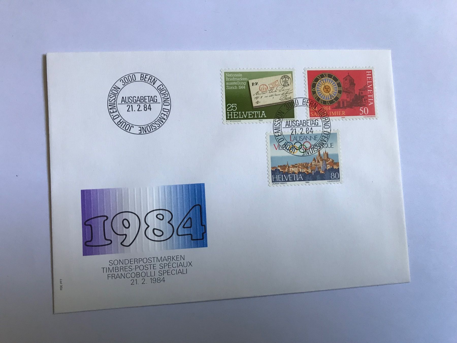Tutti i francobolli: FDC sonderpostmarken 21.4.1984 – Usato da liestal venduto da makai05