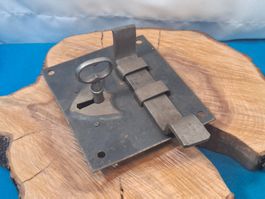 1 antikes Tor Schloss mit Schlüssel, DM7.3cm (4020XX#TBS1)