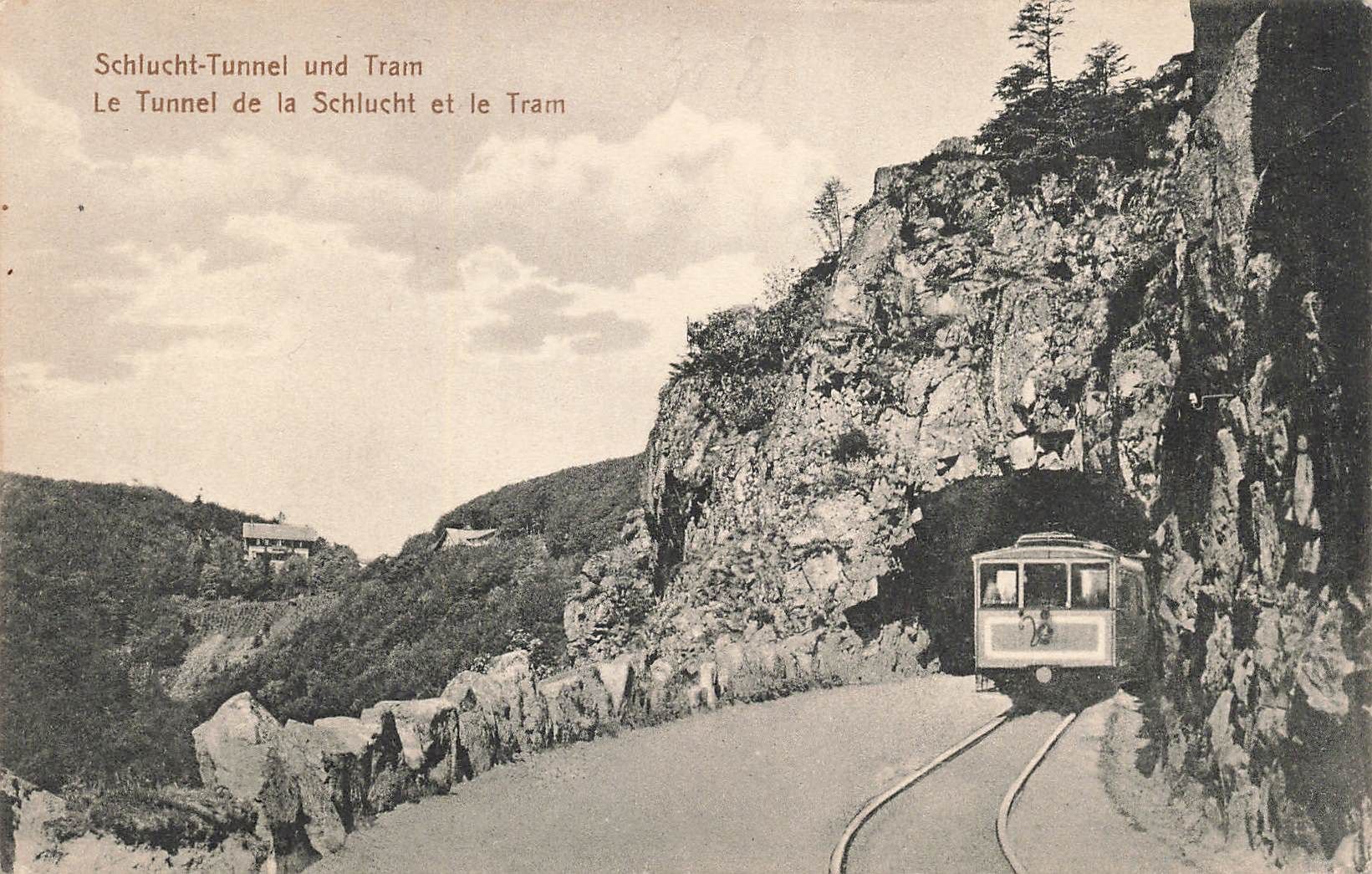 Ansichtskarten: Schlucht Tunnel und Tram Straßenbahn – Gebraucht aus Biasca von Blenio71