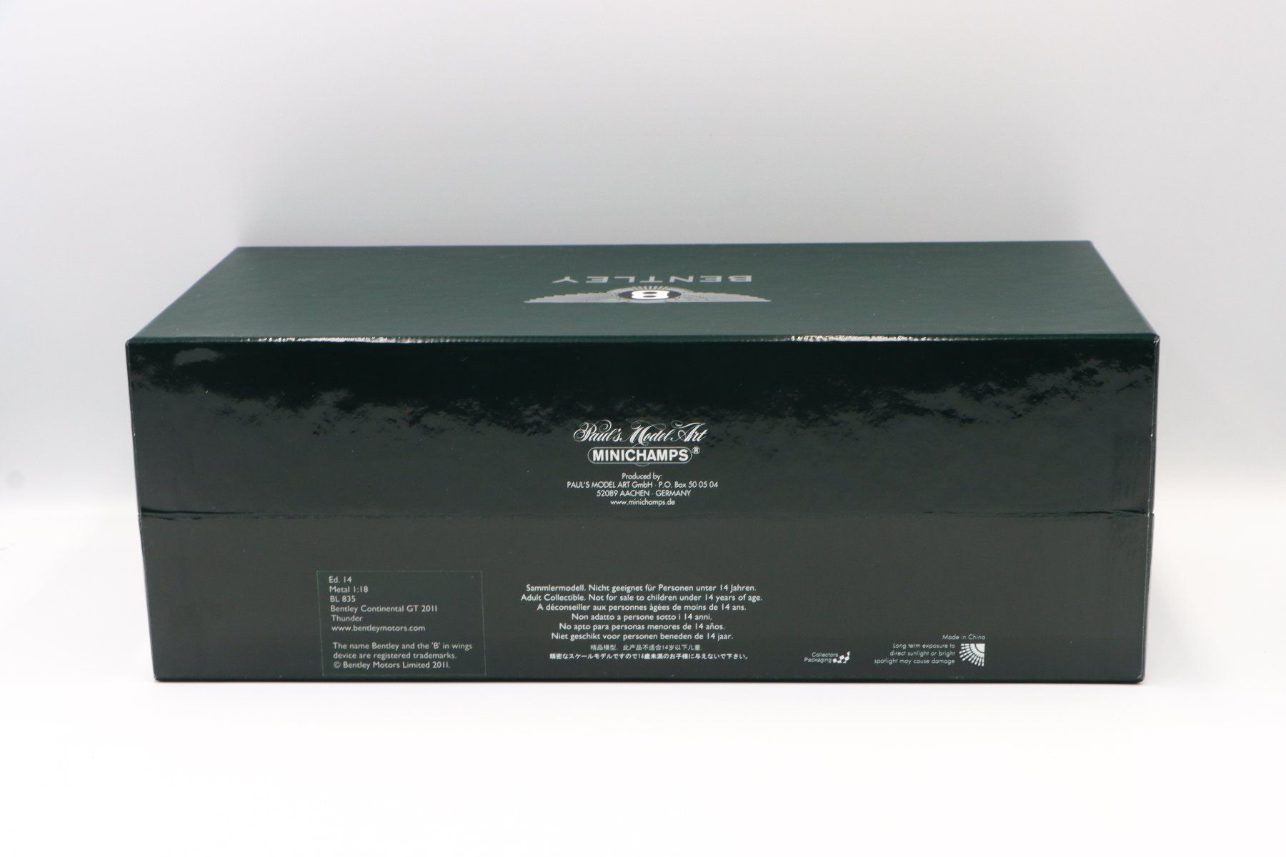Bentley Modellautos: Bentley Continental GT 2011 1:18 Minichamps – Neu und originalverpackt aus Bühl b.Aarberg von modelldiecast 2