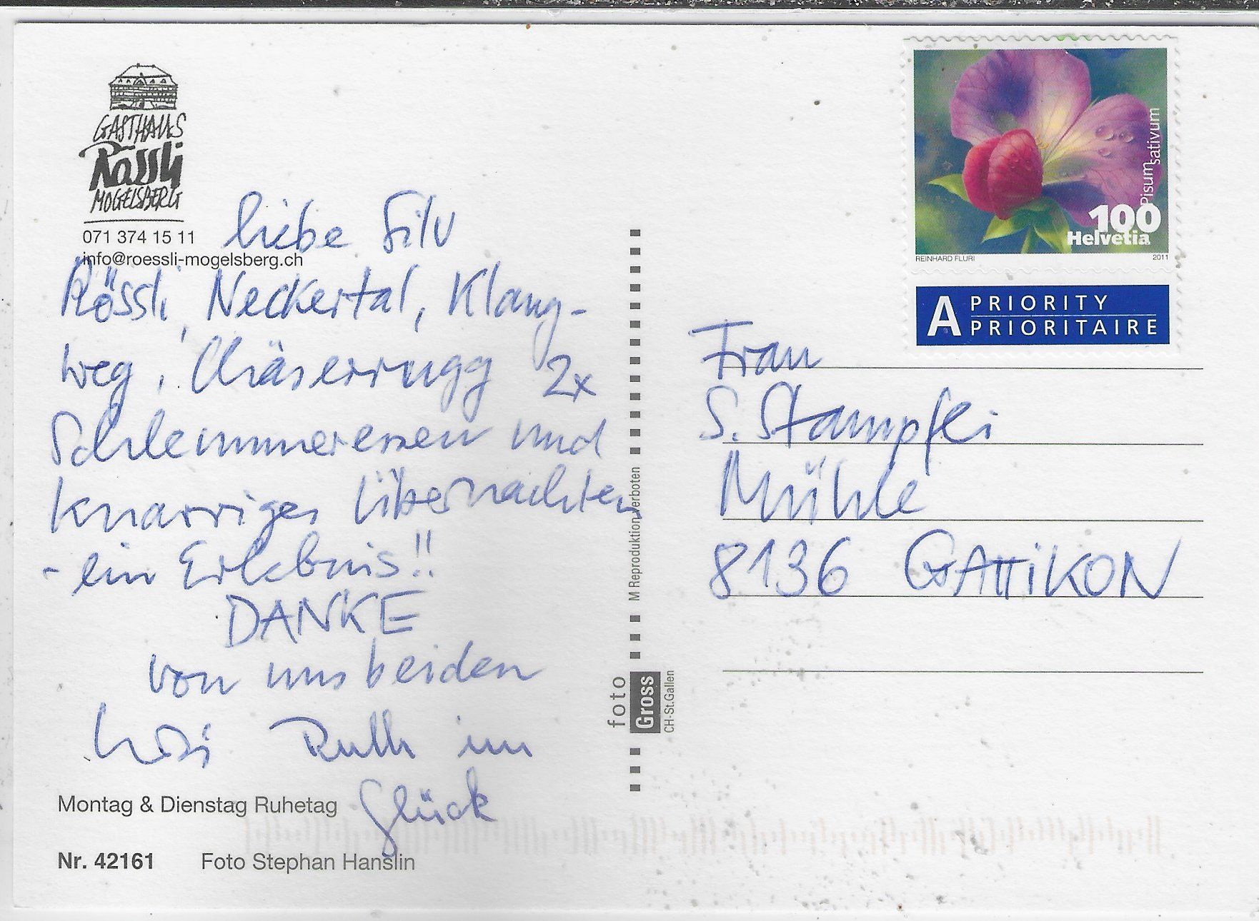 Cartoline postali: Gasthaus Rössli - Mogelsberg – Usato da Ettingen venduto da Kartenplanet 1