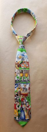Design - Krawatte 100%  Seide, mit Apenzeller Motiven