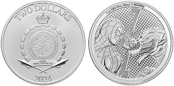 Tutti le monete: 1 OZ Silbermünze Spiderman vs Goblin – Nuovo e nell'imballaggio originale da Diepoldsau venduto da Unique-Coins