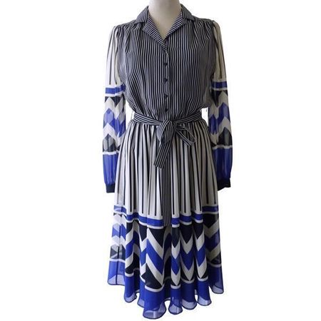 Kleid Gr. S/M Chiffon VINTAGE Original 1970s SORA