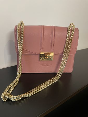 Seidenfelt Abendtasche Handtasche Rosa Gold Vintage Look Neu