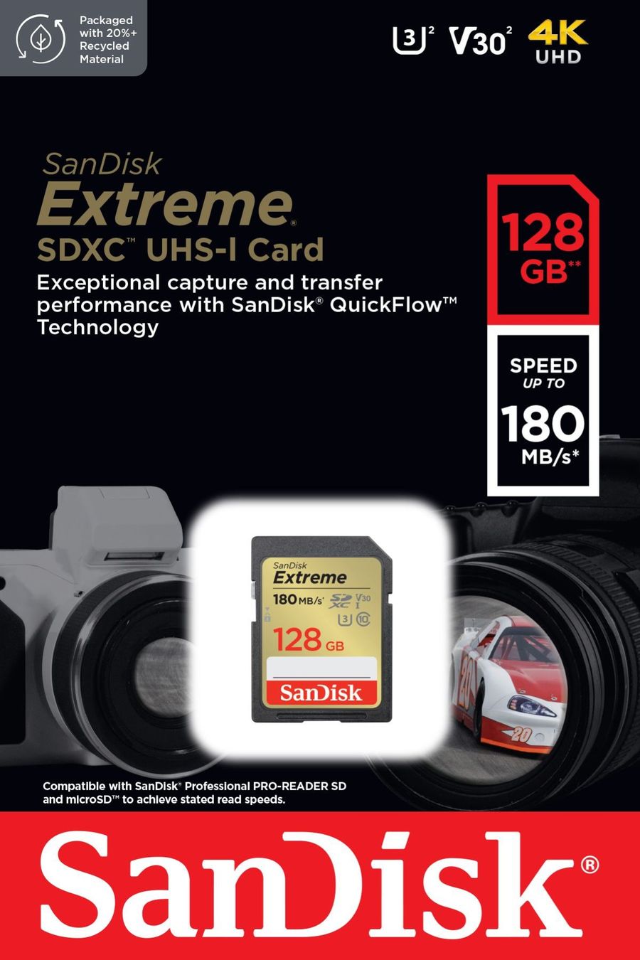 Sandisk Schede di memoria: SanDisk Extreme 180MB/s SDXC 128GB – Nuovo e nell'imballaggio originale da Niederurnen venduto da mowgli_1963 3