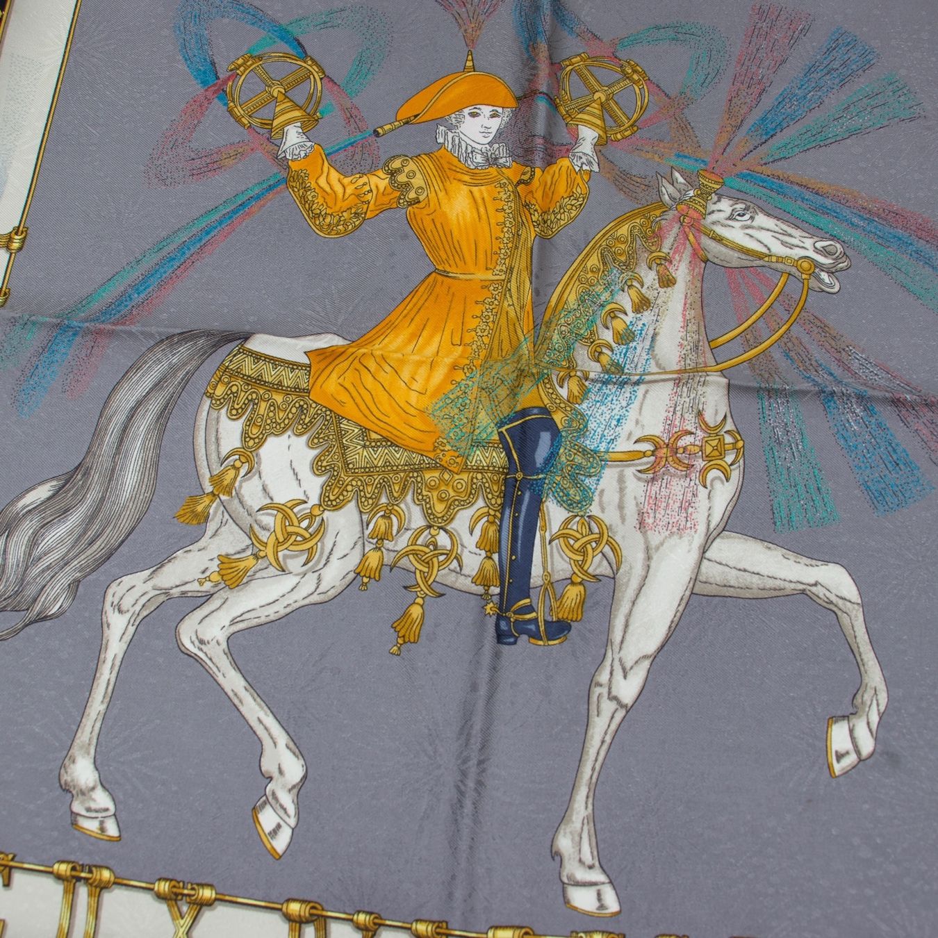Hermès Foulard & Sciarpe: Hermès Carré "Feux d'Artifice" schwarz – Usato da Binningen venduto da Designerlabels 7