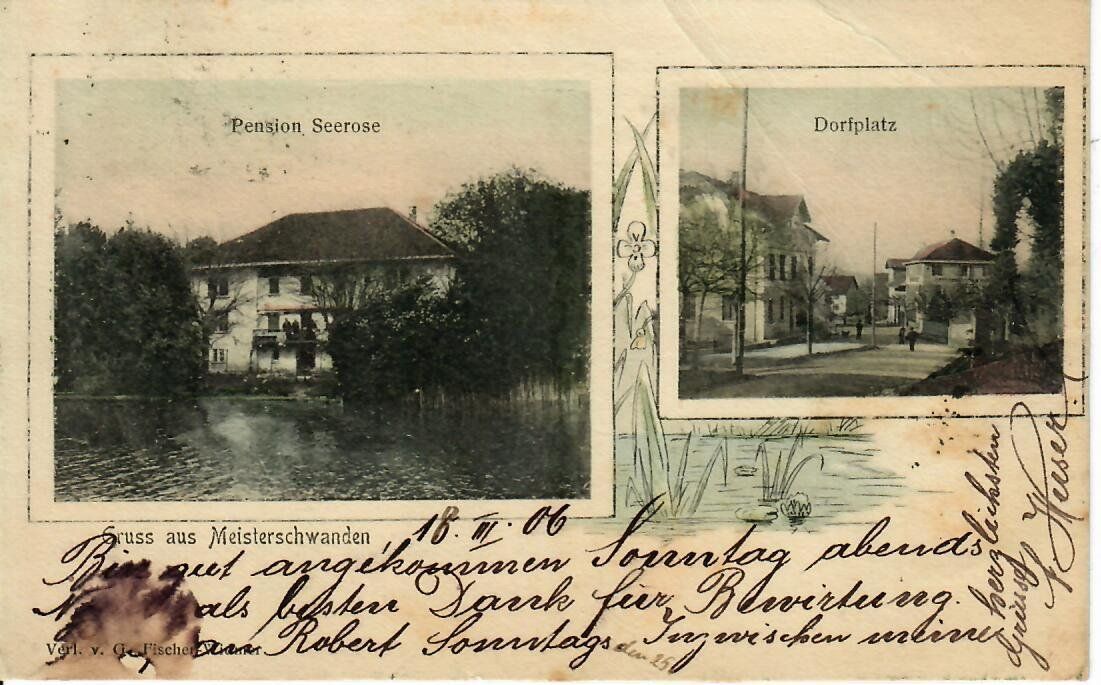 Cartoline postali: Gruss aus Meisterschwanden 1906 – Usato da Hochdorf venduto da Ziegel-16