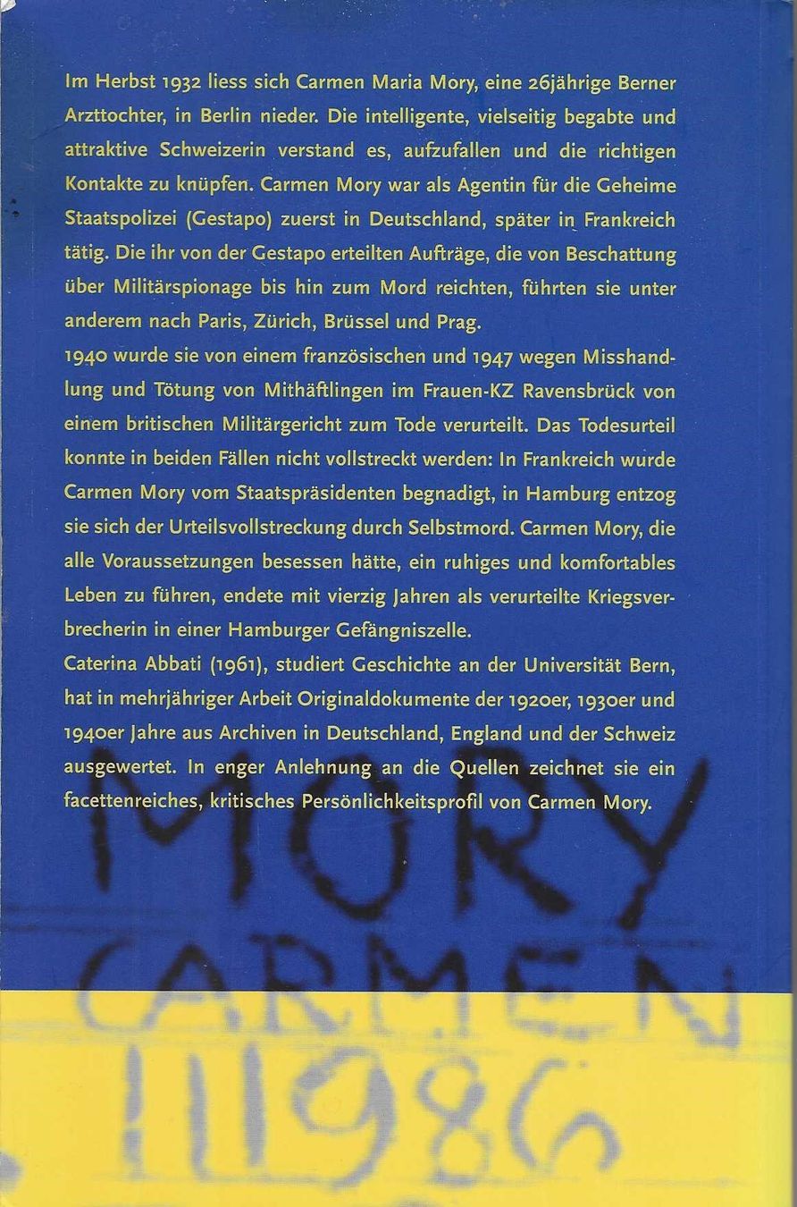 Libri: Ich, Carmen Mory – Usato da Flims - Dorf venduto da Stagediver 1