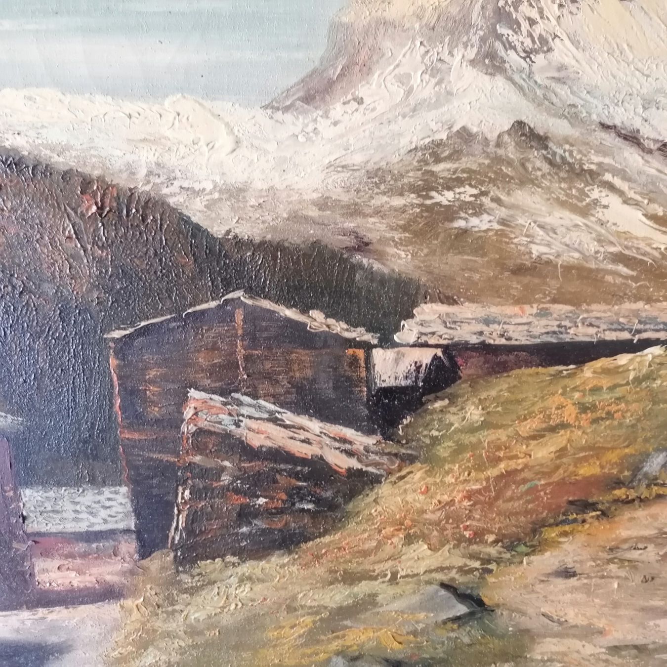 Dipinti: ZERMATT. Chapelle de Findeln con Cervino – Usato da Mendrisio venduto da Accamuta 5