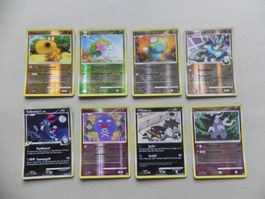 8 Pokémon Sammelkarten 2009 Text Deutsch 50-90 KP glänzend