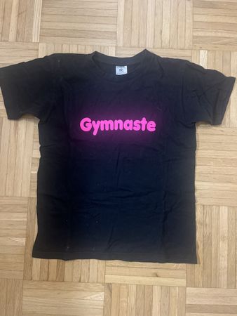 Schwarzes Gymnastik T-Shirt, Grösse 152