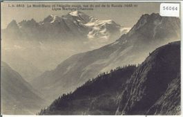 Le Montblanc, I'Aiguille rouge, vue de col de la Gueulaz