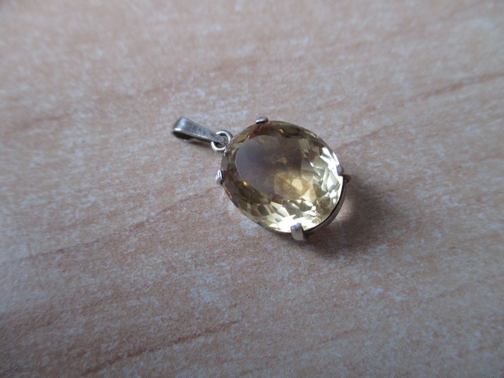 Natürlicher Citrin Silber Ring - Edelsteine Schmuck