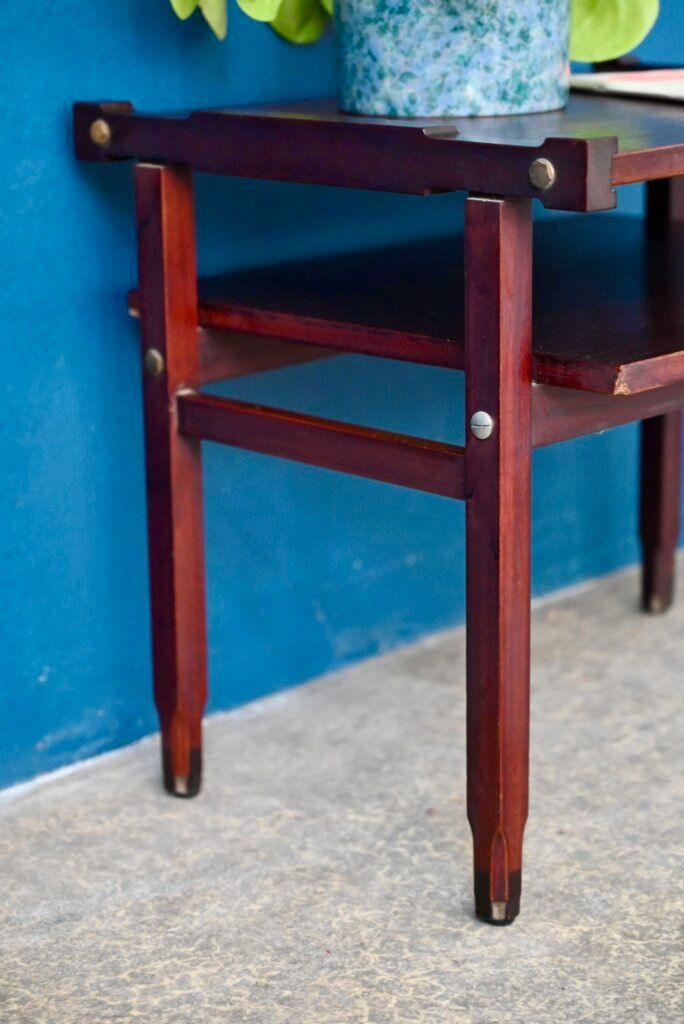 Tavoli: Console guéridon sellette Italienne en Teck  desserte table – Usato da COLMAR venduto da Sophiebellelurette 5