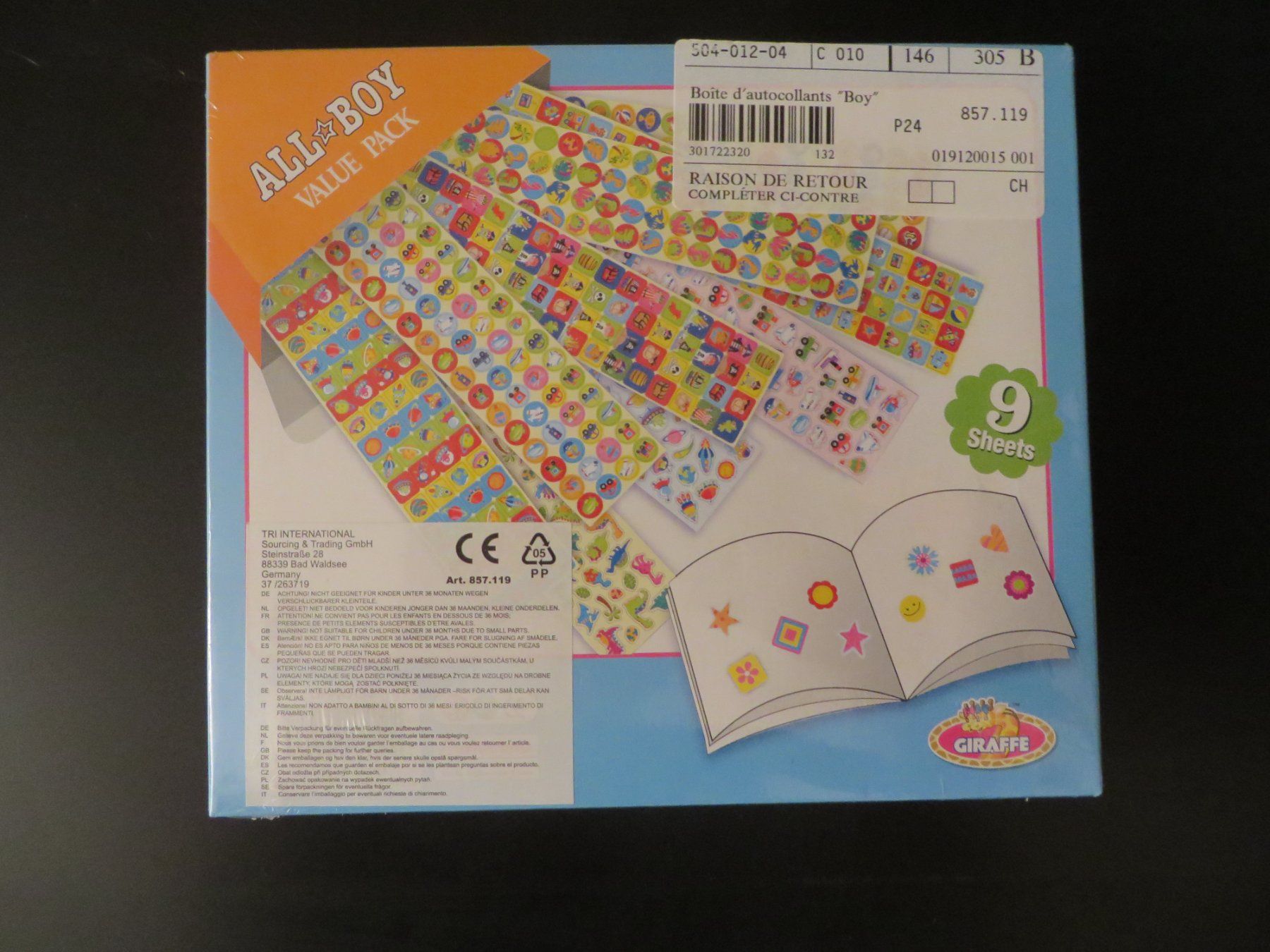 Sticker: L109 - Boîte de +1000 Autocollants Boy – Nuovo e nell'imballaggio originale da Sottens venduto da locepa 1