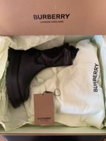 BURBERRY: OVP-Luxuriöse schwarze Leder-Boots, NP $1050, 37,5