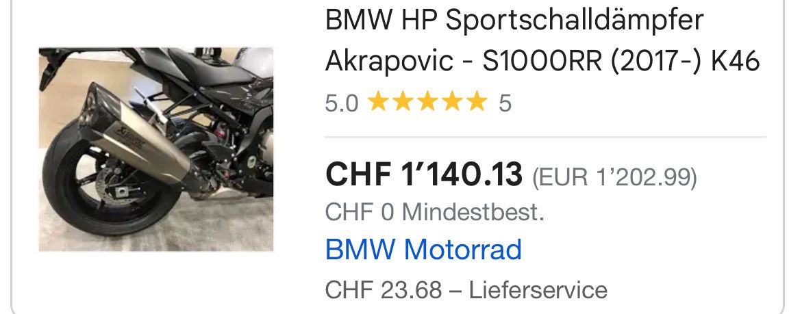 BMW Échappements: Akrapovic Auspuff HP / Top! – Neuf (Voir description) à Zürich par nan_mf8c 2