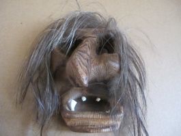 Kleine Holzmaske Walliser,  Sammlerstück, Wanddekoration