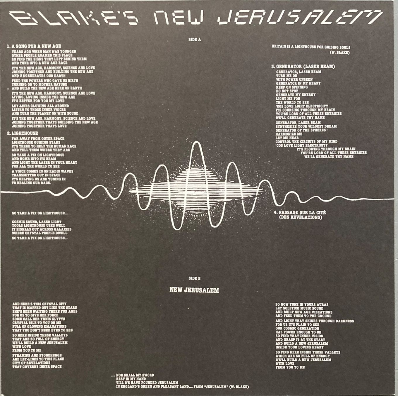 Schallplatten: TIM BLAKE - BLAKE'S NEW JERUSALEM – Gebraucht aus Poliez-Pittet von Newtown-Records 2