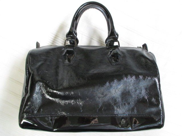 Longchamp grosse Légende Lackleder Boston Bag Tasche (Gebraucht