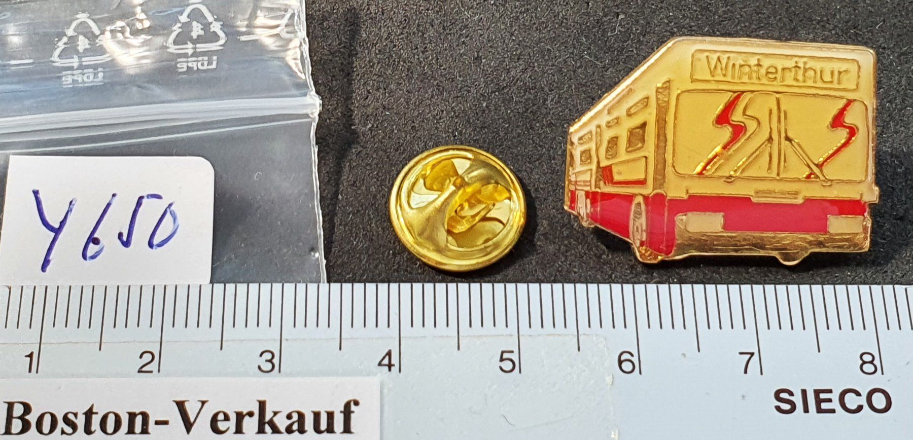 Placchette & Badge: Y650 - Pin Winterthur Bus – Usato da Reinach BL venduto da Boston-Verkauf 1