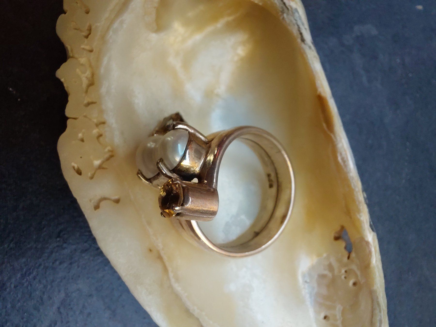 Anelli: bague argent, perles baroques et citrines – Nuovo (secondo la descrizione) da Boussens venduto da mgerma54 1