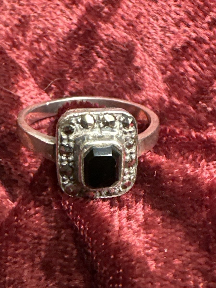 Bagues: Ring 295 Silber mit Onix – D'occasion à Trüllikon par angela4444 2