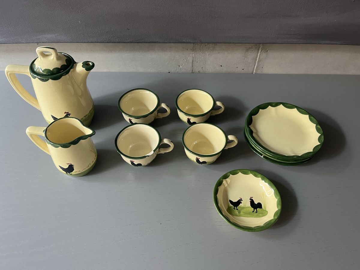Set di piatti: Geschirr Hahn und Henne – Usato da Maur venduto da MCM1976