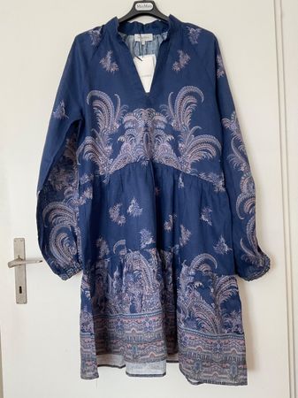 Dea Kudibal 100% Leinen Kleid Gr S Indigo NEU NP 300