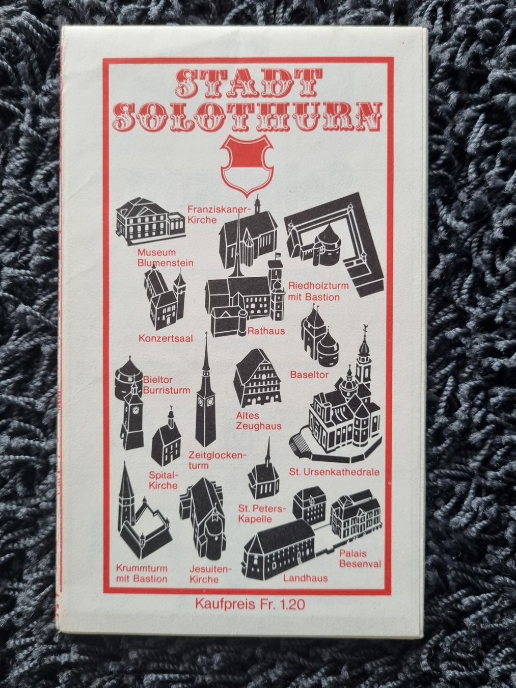 Cartine & Atlanti: Stadtführer Solothurn mit Stadtplan um 1970 – Usato da Reinach AG venduto da BrocanteAGSued