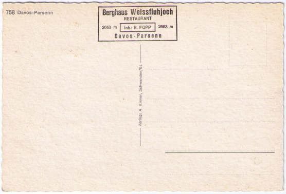 Cartoline postali: Davos - 4 Bild AK Parsenn – Usato da Binningen venduto da Mountainrider 1